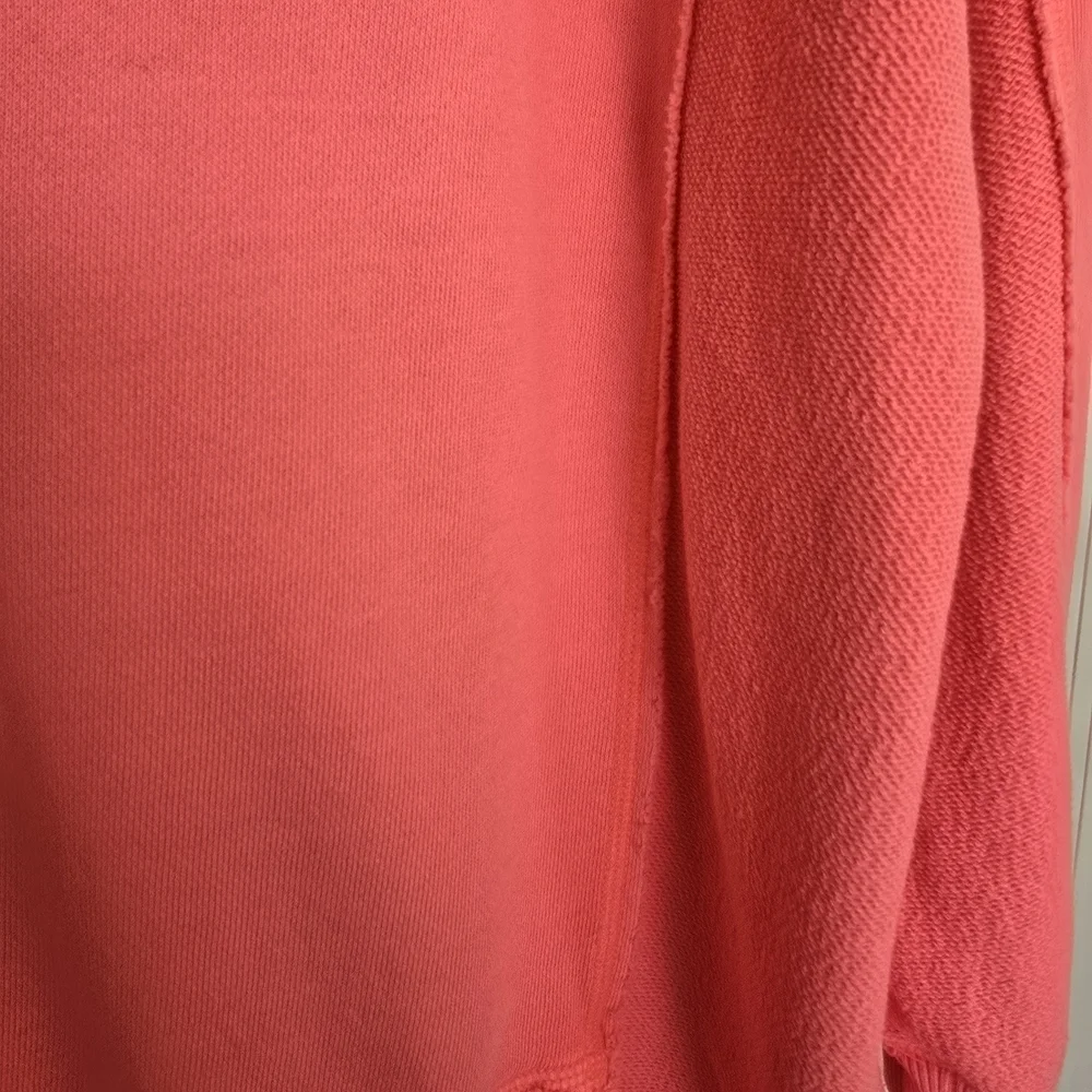 Aerie Bright Neon Pink V-Neck Oversized Sweatshirt